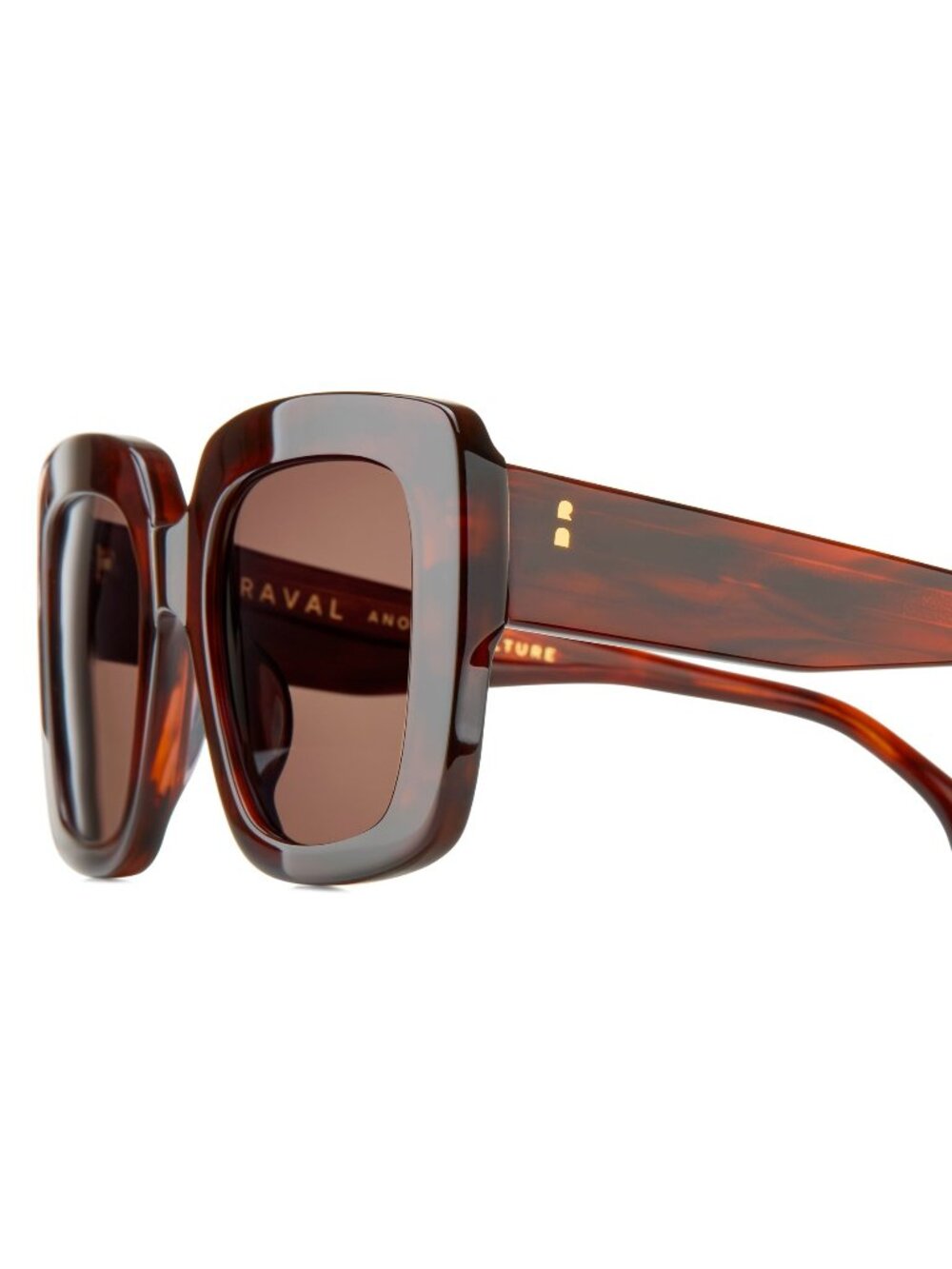 New Raval Eyewear Women's Sunglasses Havana Square Brown Lens Acetate Frame C2